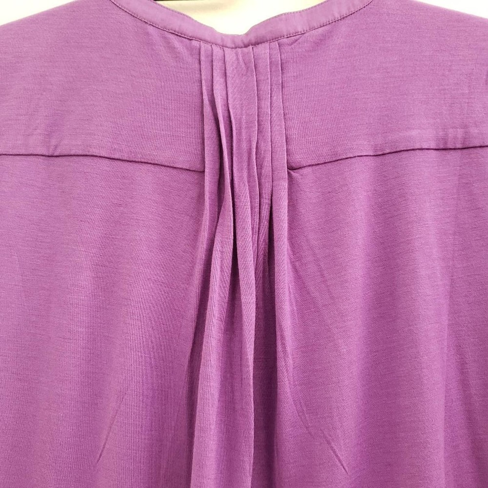 NYDJ Women's Half Button Crew Neck Cap Sleeves Blouse XXS - Picture 7 of 11